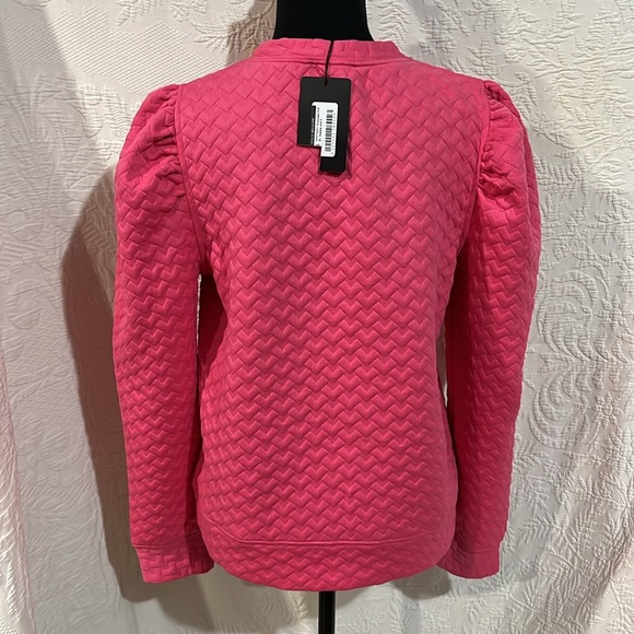 Fate embossed puff long‎ sleeve sweater, size small, NWT - Picture 9 of 16